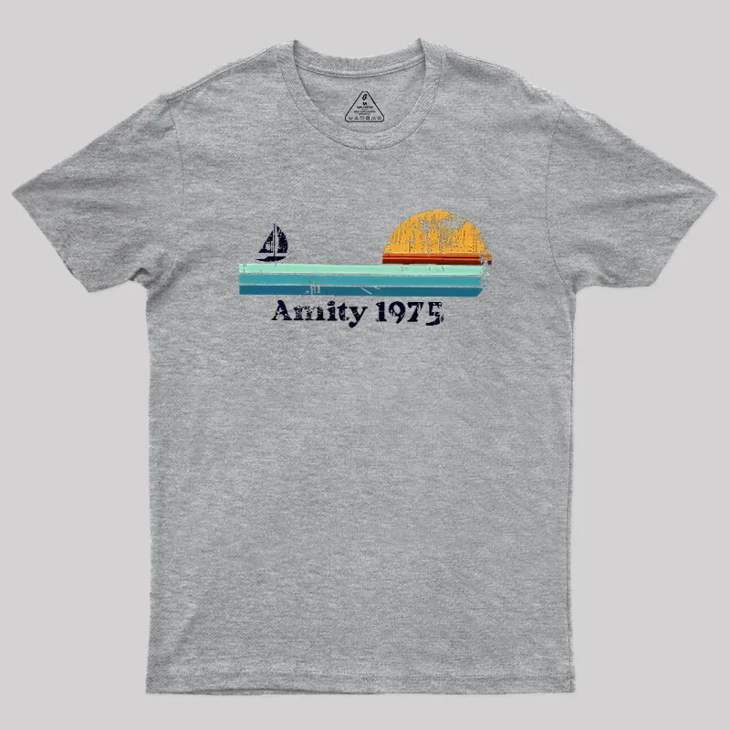 Sailboat Sunrise Summer Geek T-Shirt - Image 4
