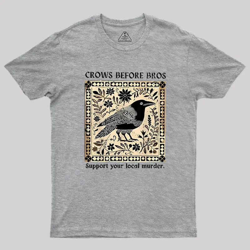 Crows Before Bros Geek T-Shirt - Image 4