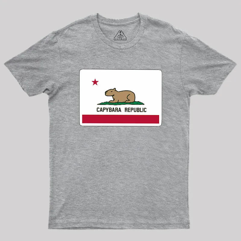 Capybara Flag Geek T-Shirt - Image 5