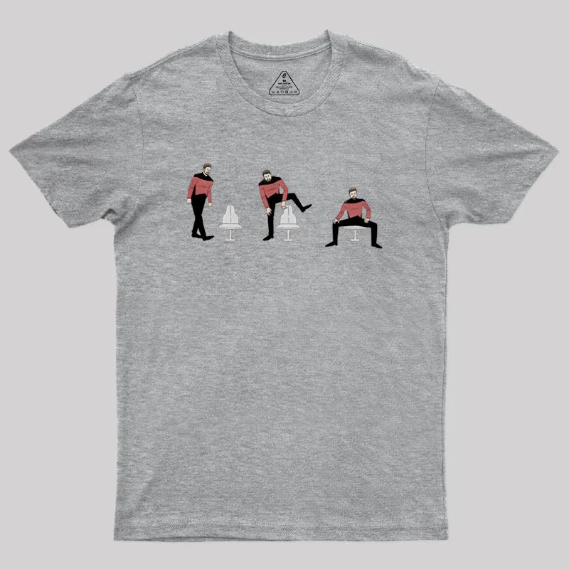 Riker Sitting Lightweight Geek T-Shirt - Image 3