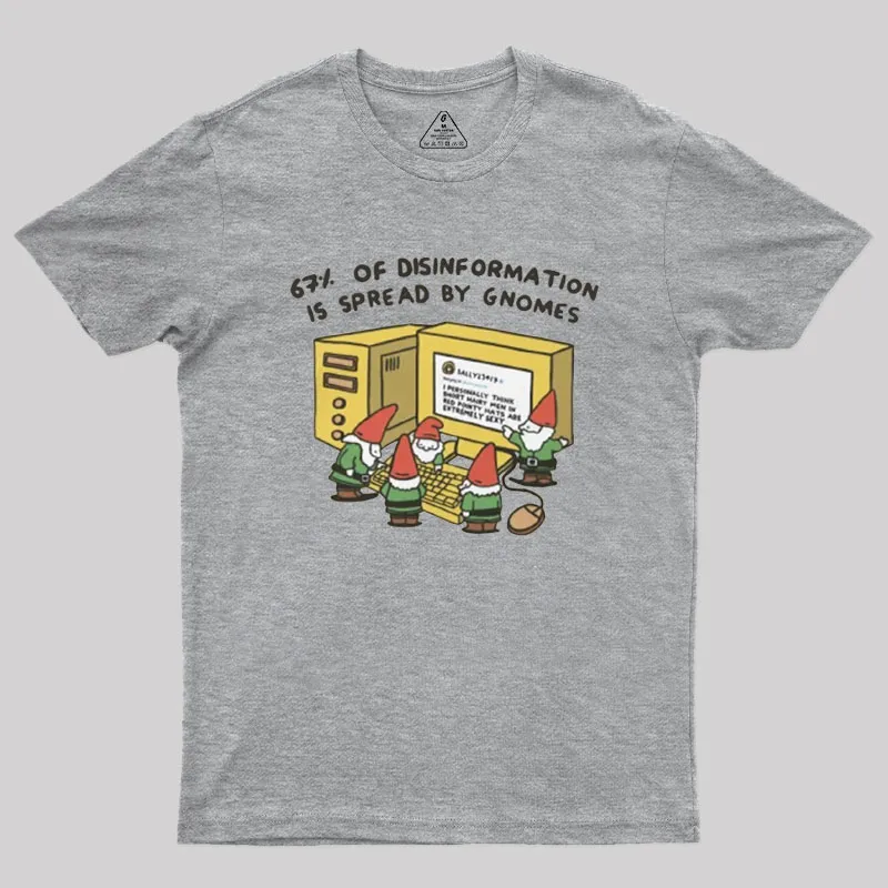 Gnome Disinformation Geek T-Shirt - Image 4