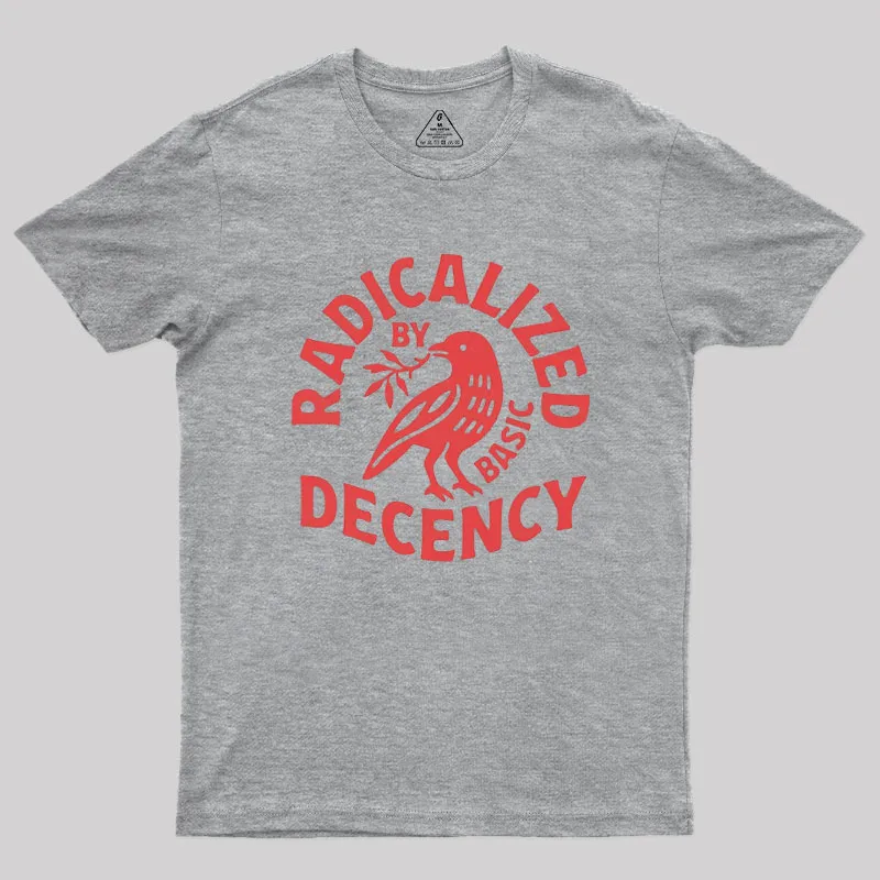 Radicalized By Basic Decency Geek T-Shirt - Image 4