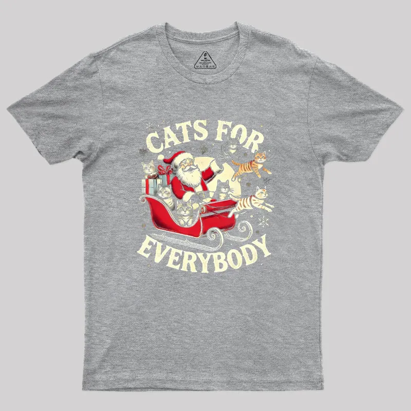 Christmas Cat Santa Cat Lover Geek T-Shirt - Image 4