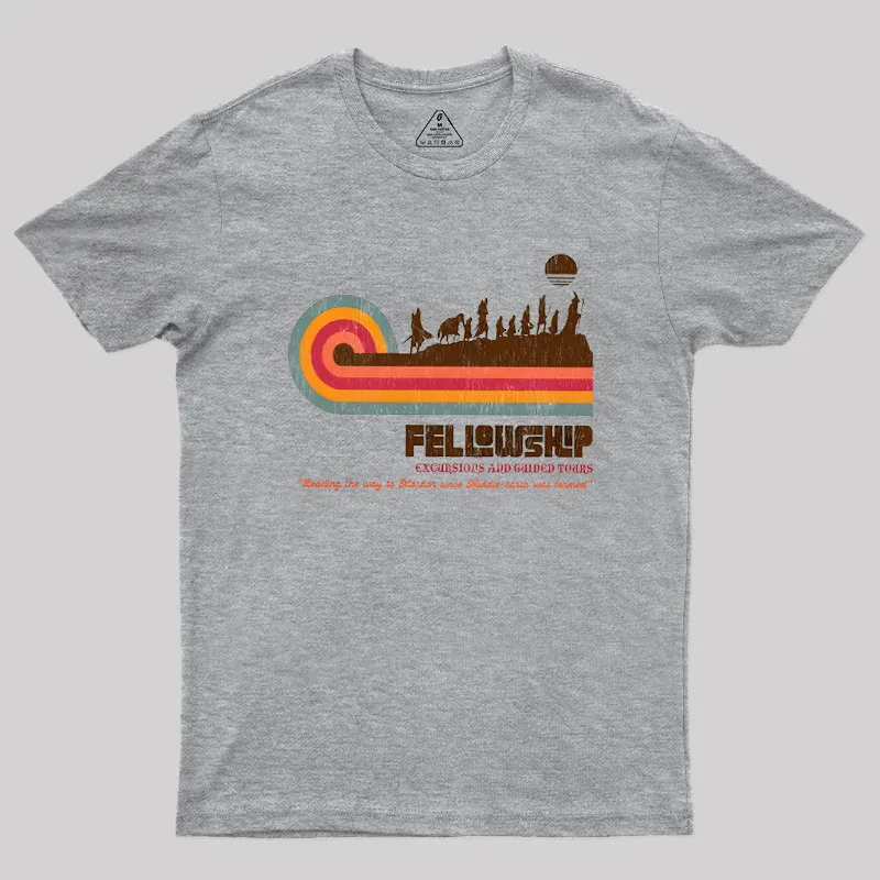 Alternative view of Fellowship of the Retro Tour Geek T-Shirt
