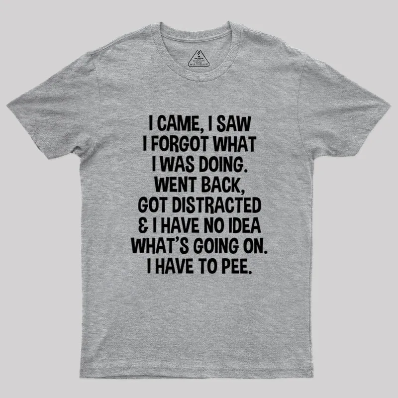 I Came I Saw I Forgot What I Was Doing Geek T-Shirt - Image 4