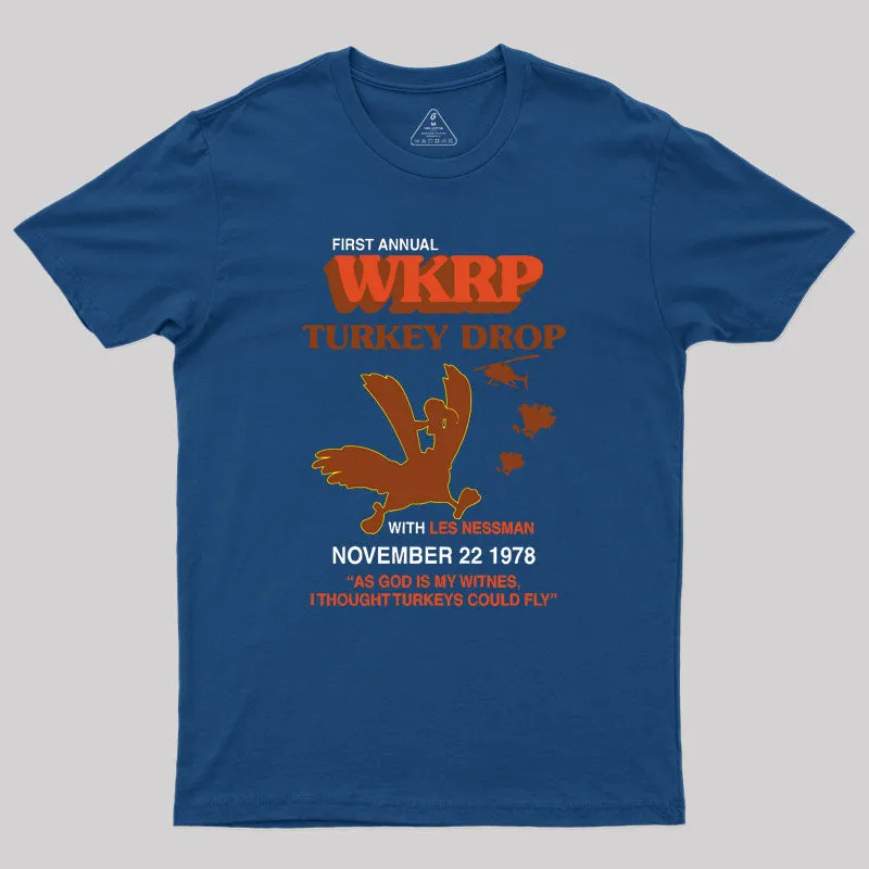 Alternative view of Vintage Wkrp Turkey Drop Geek T-Shirt
