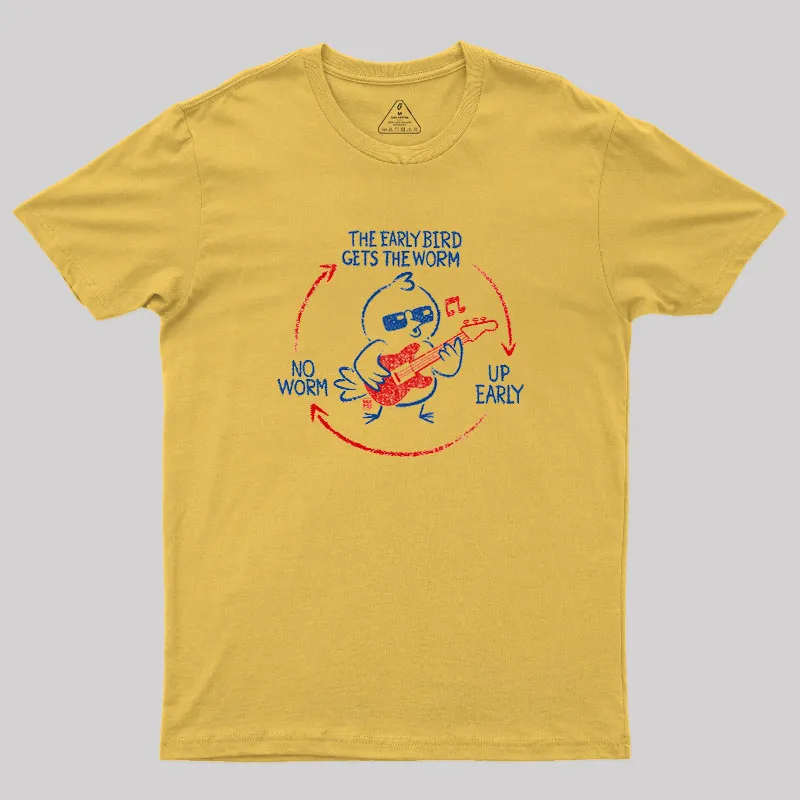 The Early Bird Gets The Worm Geek T-Shirt - Image 3