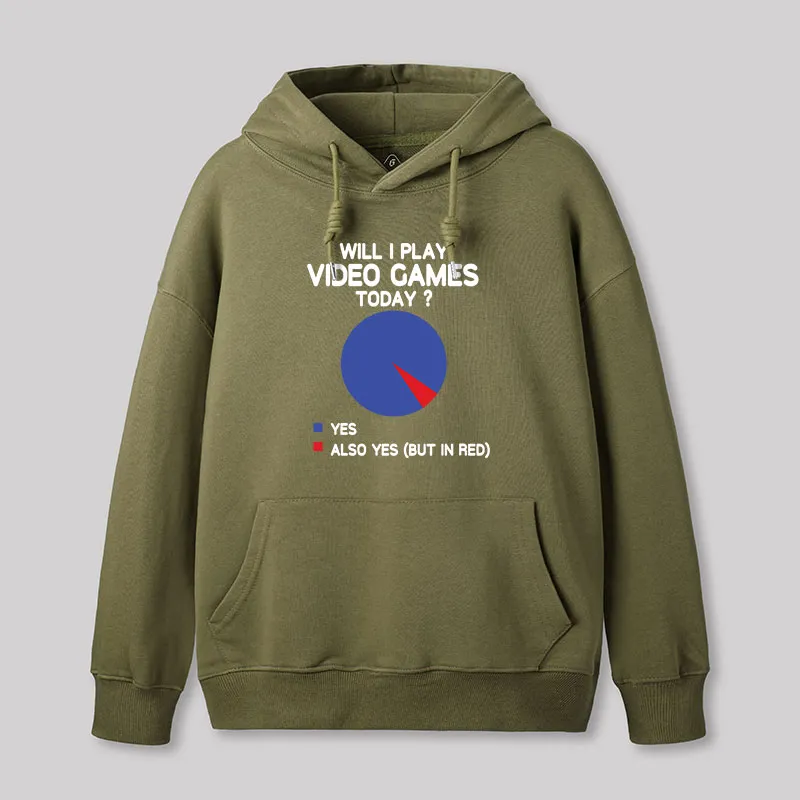 Alternative view of Will I play Video Games today Geek Hoodie