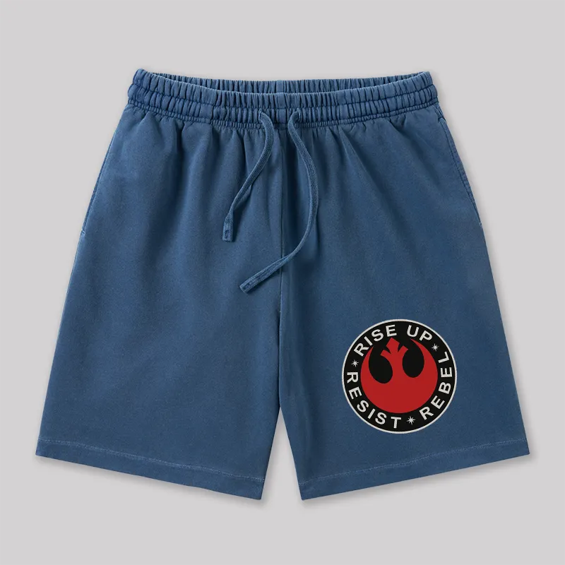 Resist Rebel Rise Up Geeky Washed Shorts - Image 5