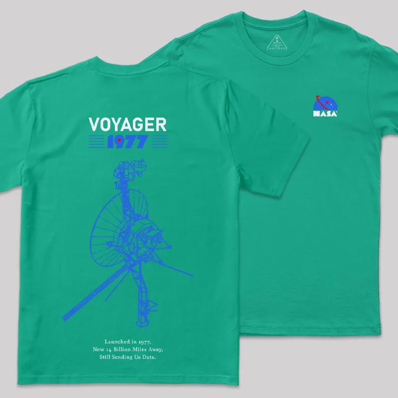 VOYAGER 1977 Front and Back Printed Geek T-Shirt - Image 11