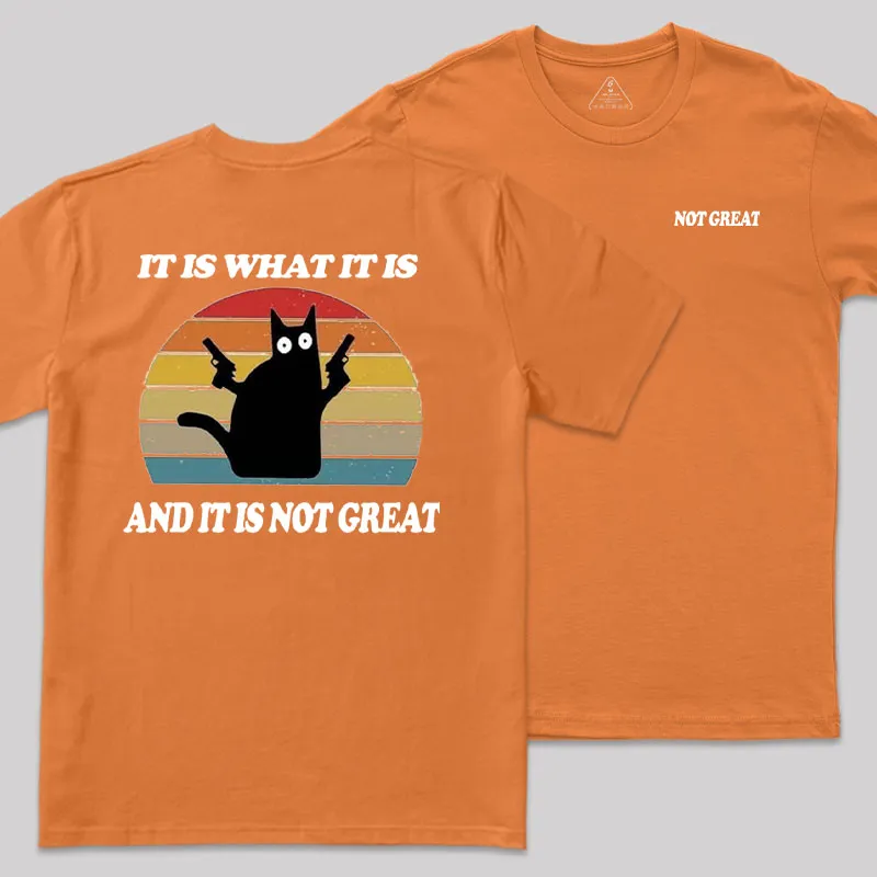 Not Great Front and Back Printed Geek T-Shirt - Image 5