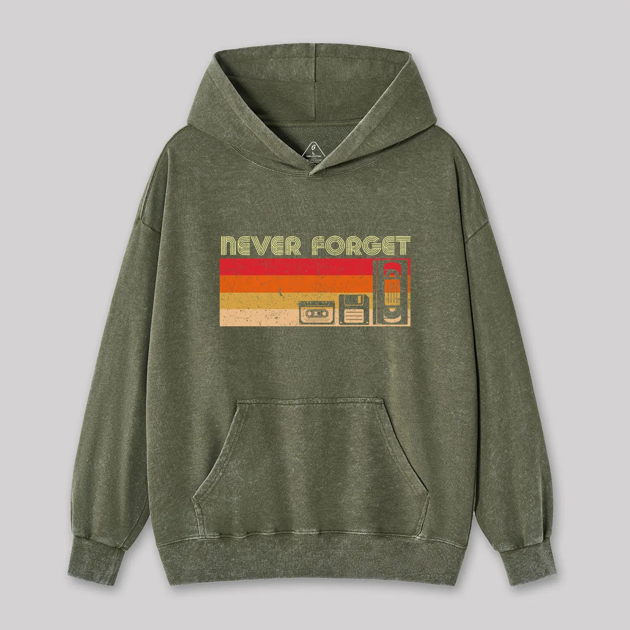Never Forget Washed Hoodie - Image 3
