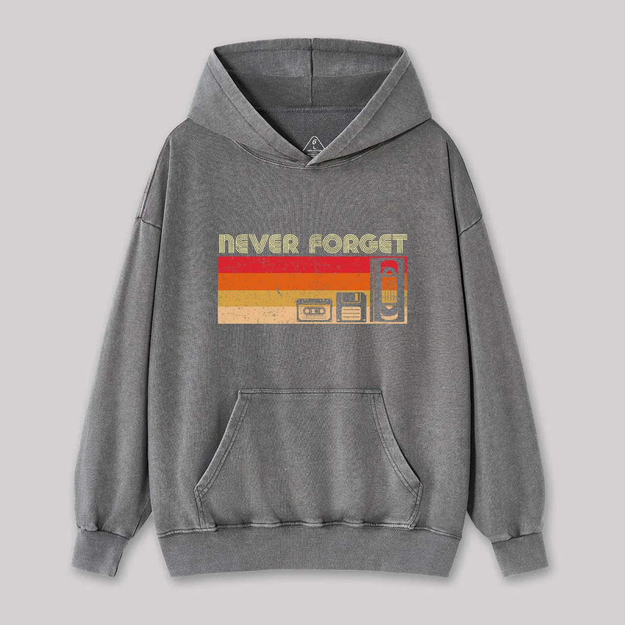 Never Forget Washed Hoodie - Image 4