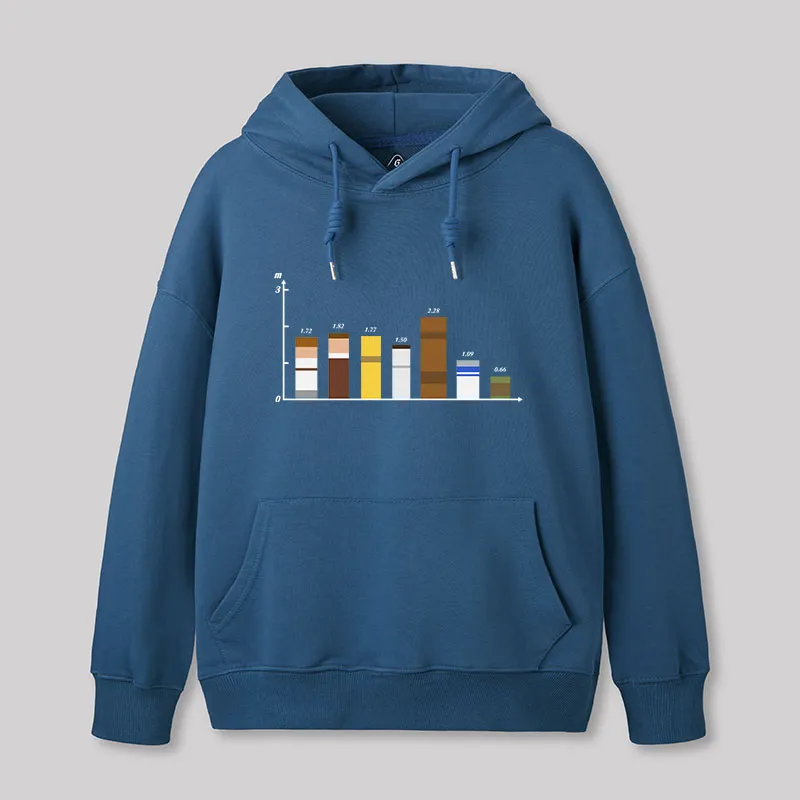 Alternative view of Height Wars Geek Hoodie