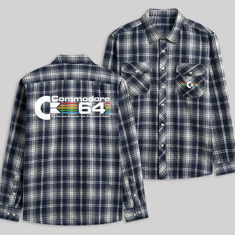 Commodore 64 Plaid Flannel Shirt - Image 4