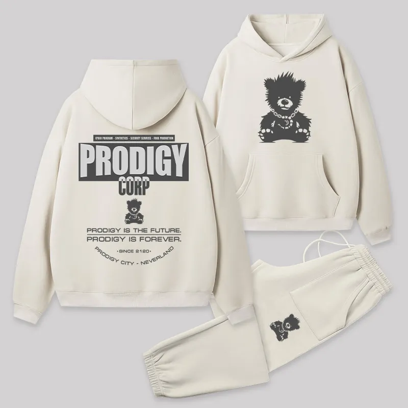 Prodigy Corp Front and Back Printed Geek Fleece Hoodie Set - Image 3