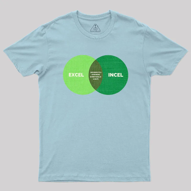 Excel Incel Venn Diagram Geek T-Shirt - Image 9