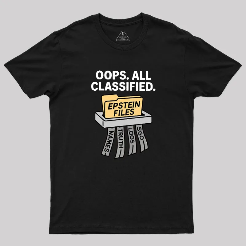 Alternative view of Bold Epstein Files Geek T-Shirt