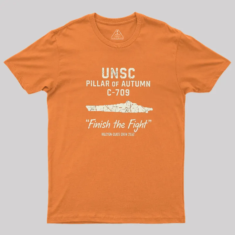 UNSC PILLAR OF AUTUMN C-709 Geek T-Shirt - Image 7