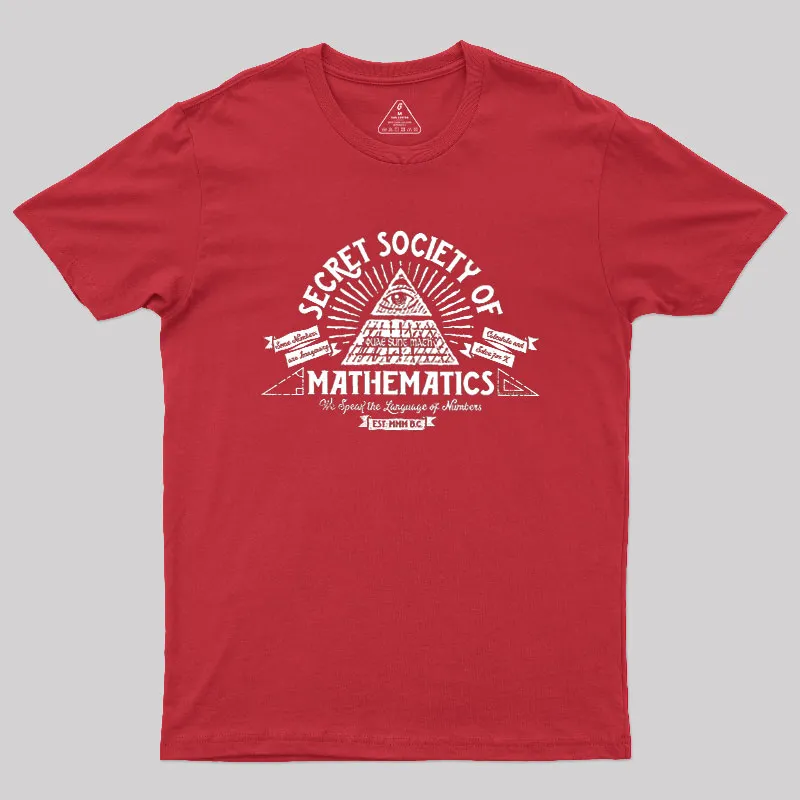 Illumathnati - Secret Society of Math Geek T-Shirt - Image 5