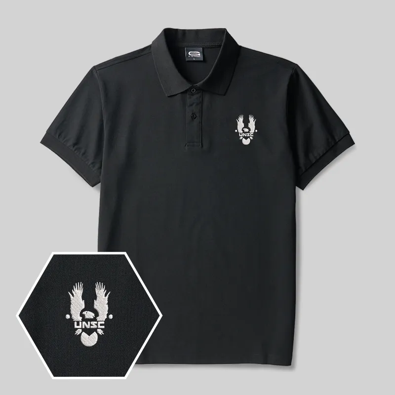 United Nations Space Command Geek Embroidered Polo Shirt