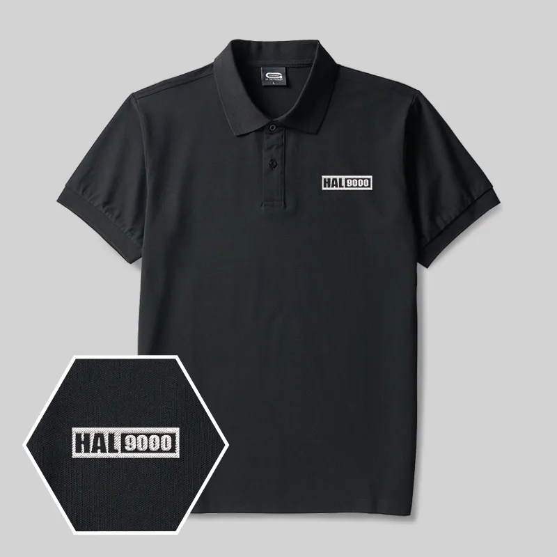 HAL 9000 Systems Geek Embroidered Polo Shirts
