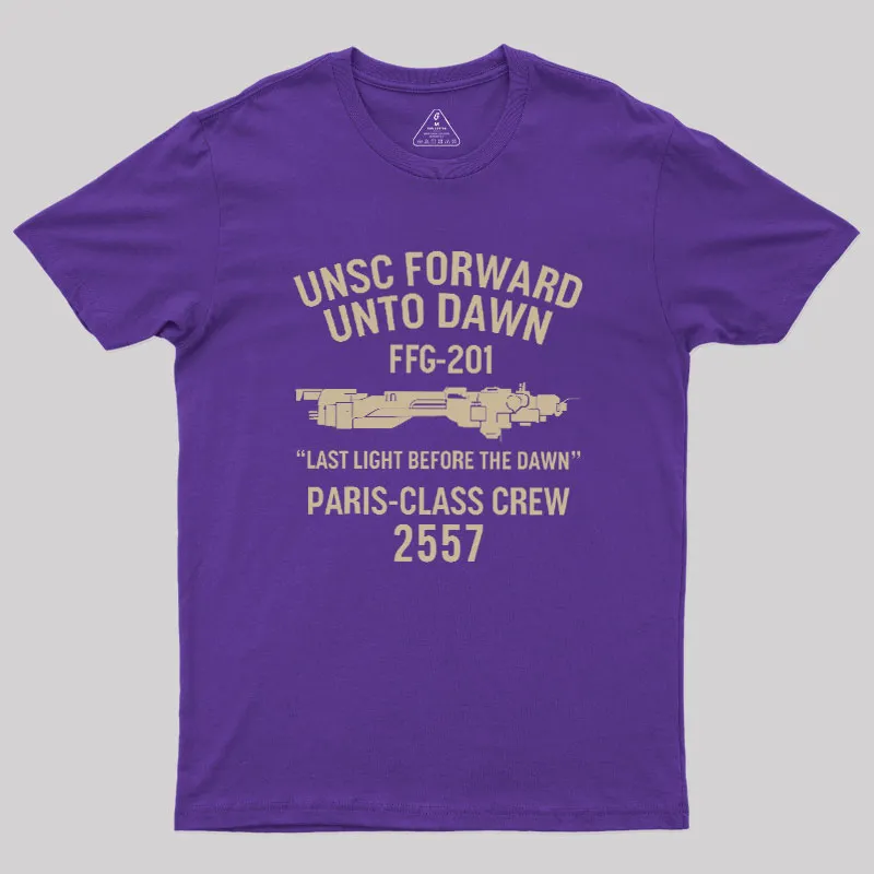 UNSC Forward Unto Dawn Geek T-Shirt - Image 5