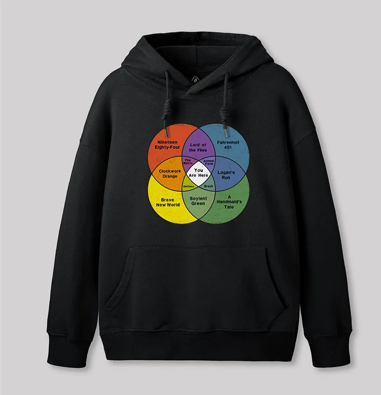 Alternative view of You Are Here Geek Hoodie