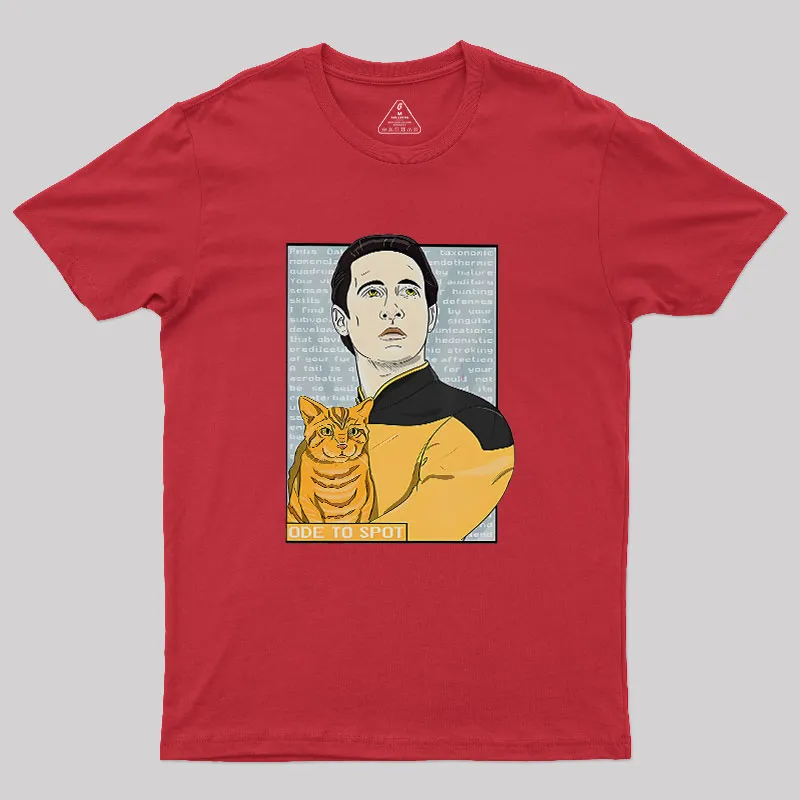 Date Ode To Spot Cat Geek T-Shirt - Image 5