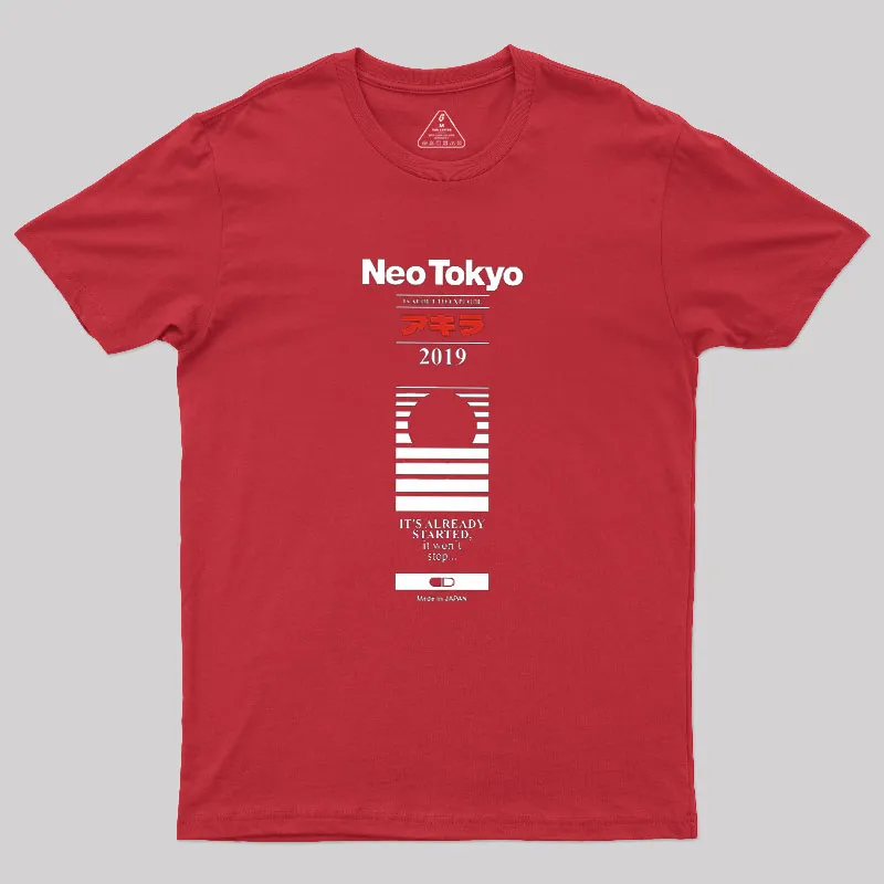 Neo Tokyo 2019 Geek T-Shirt - Image 4