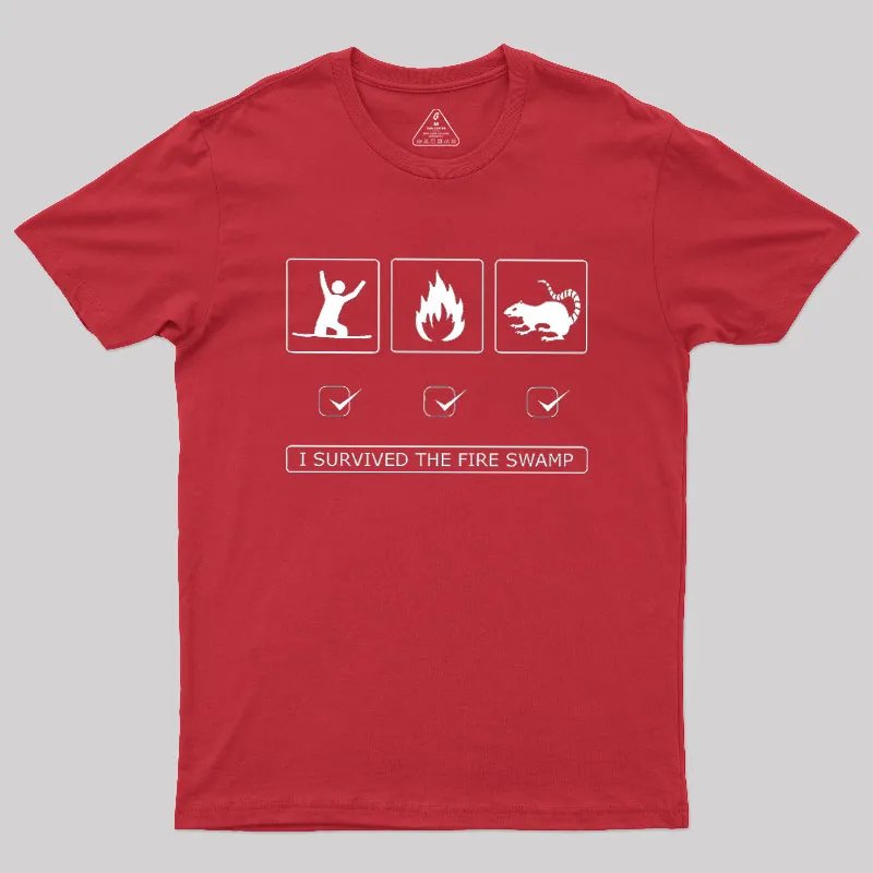 Hazards Of The Fire Swamp Geek T-Shirt - Image 5