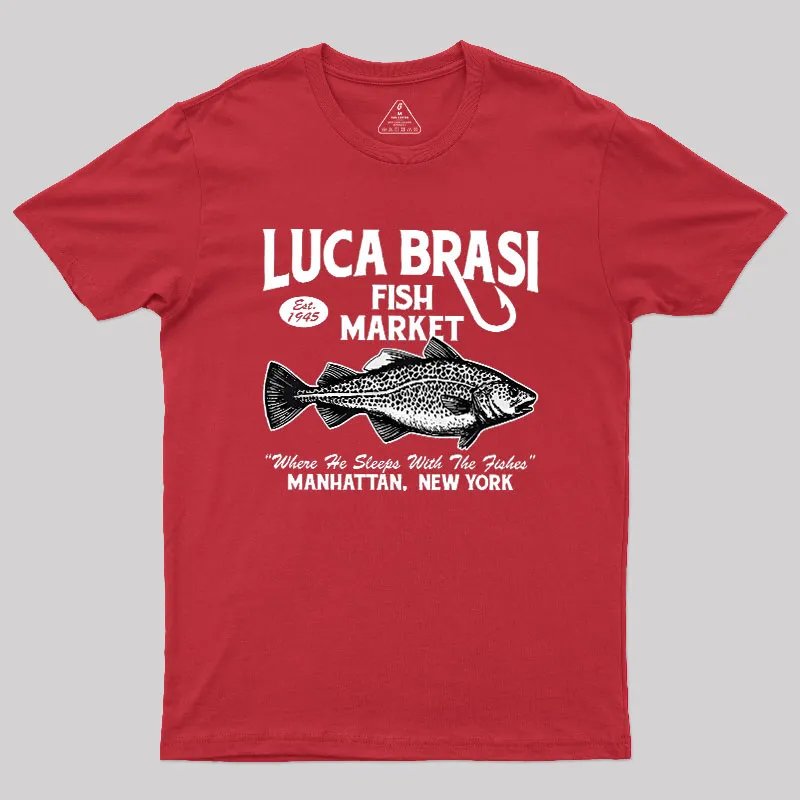 Luca Brasi Fishing Charters Geek T-Shirt - Image 5