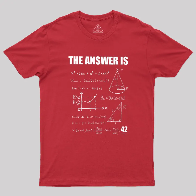 42 The Answer To Life The Universe Geek T-Shirt - Image 5