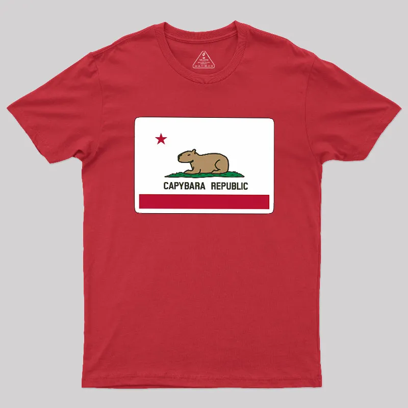 Capybara Flag Geek T-Shirt - Image 6