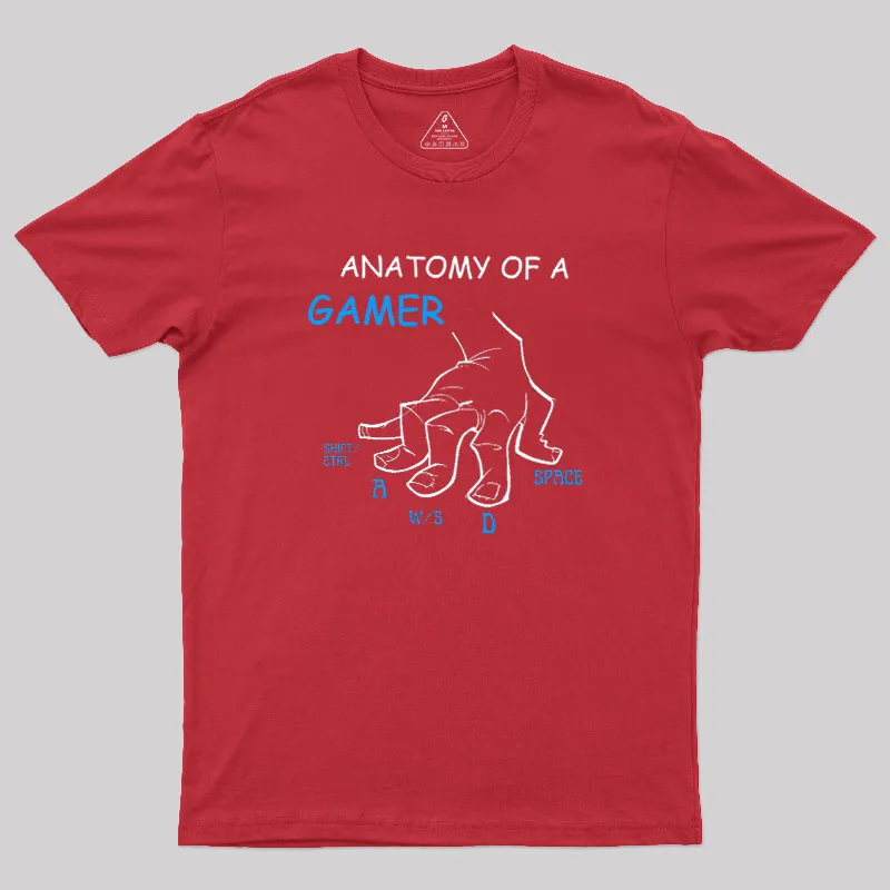 Anatomy Of A Gamer Geek T-Shirt - Image 5