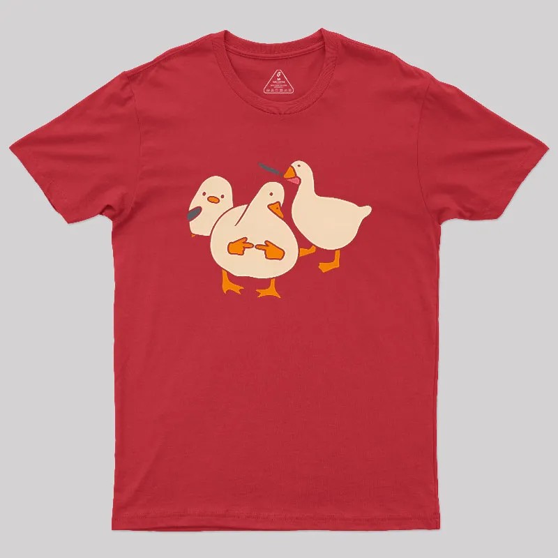 Duck Drama Artwork Geek T-Shirt - Image 5