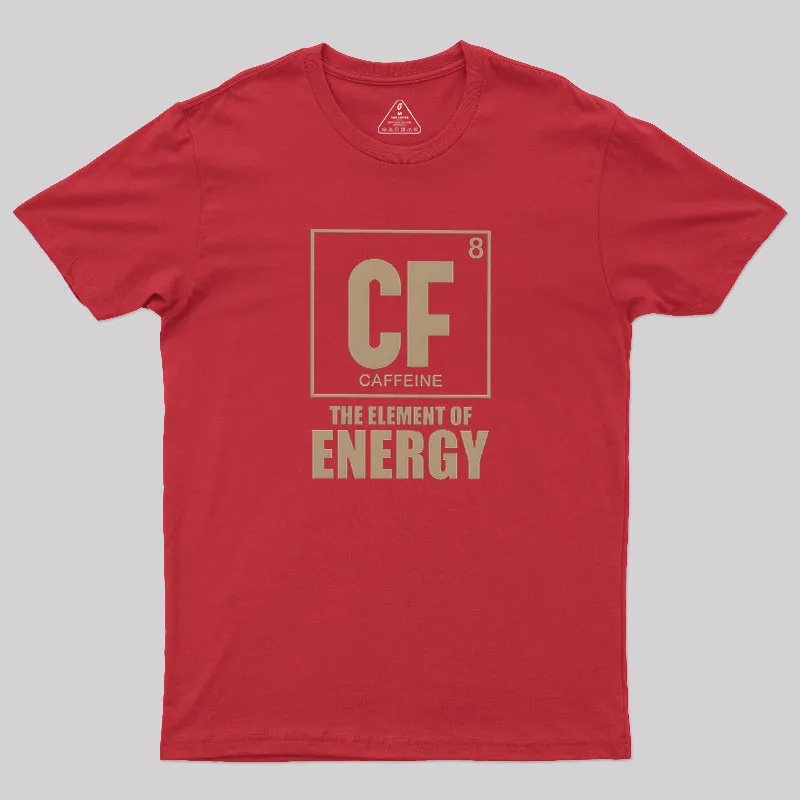 Caffeine The Element Of Energy Geek T-Shirt - Image 4
