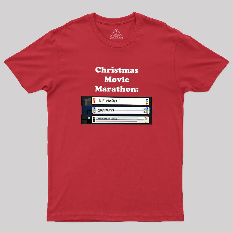 Christmas Movie Marathon Geek T-Shirt - Image 5