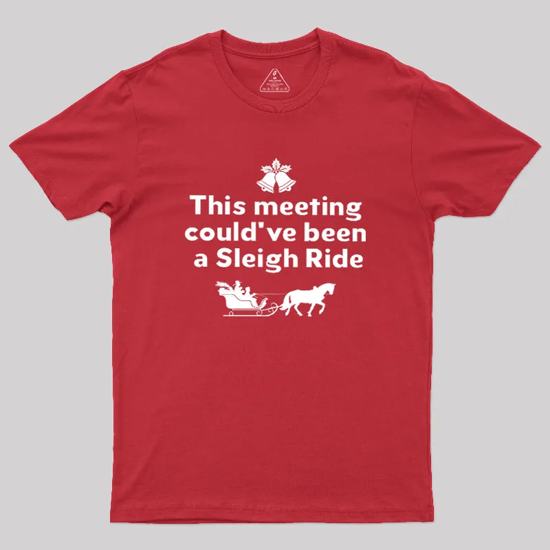 This Meeting Could Have Been A Sleigh Ride Geek T-Shirt
