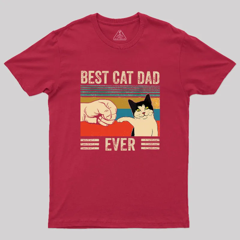 Best Cat Dad Ever Geek T-Shirt - Image 4