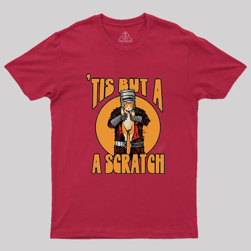 Tis But A Scratch The Black Knight Vs Cat Knight & Kitt Geek T-Shirt - Image 5