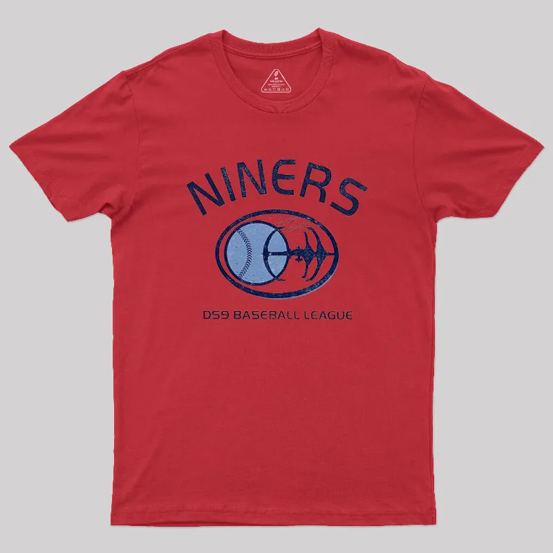 Alternative view of Deep Space Nine Niners DS9 Baseball League Geek T-Shirt