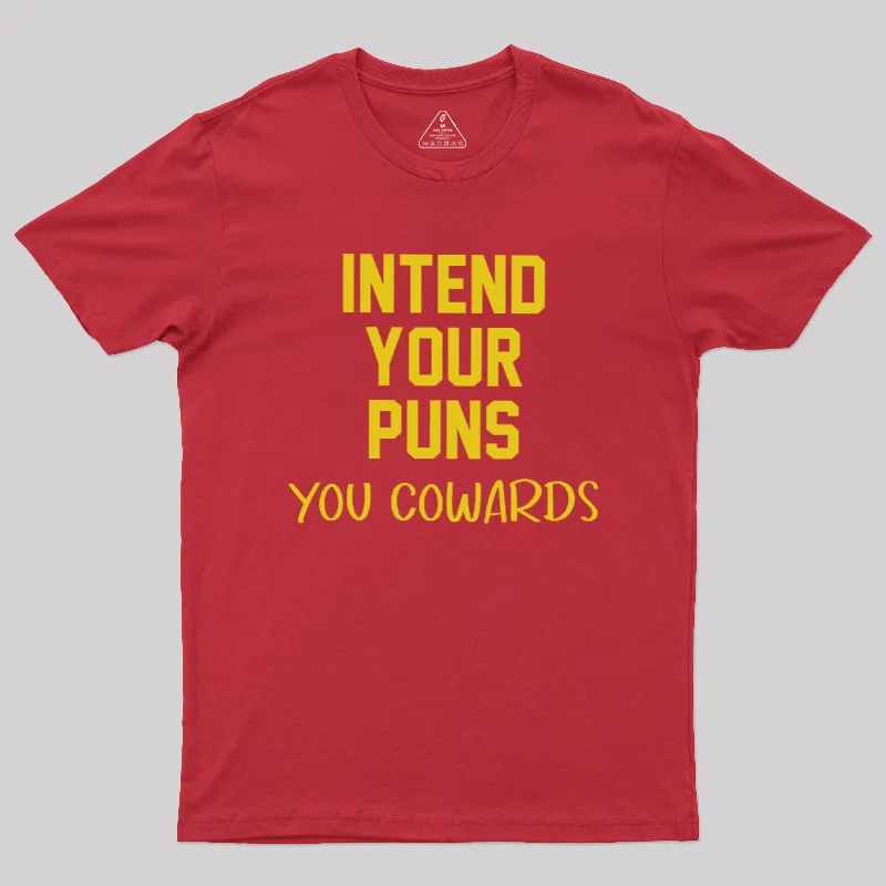 Intend your puns yellow Geek T-Shirt - Image 5