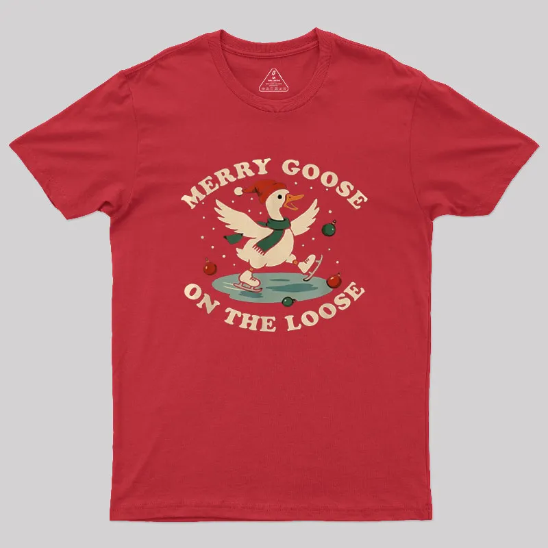 Merry Goose on The Loose Geek T-Shirt - Image 4