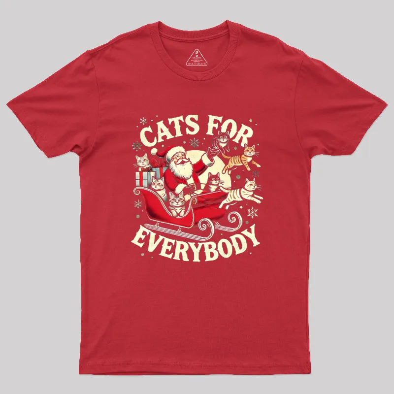 Christmas Cat Santa Cat Lover Geek T-Shirt - Image 5