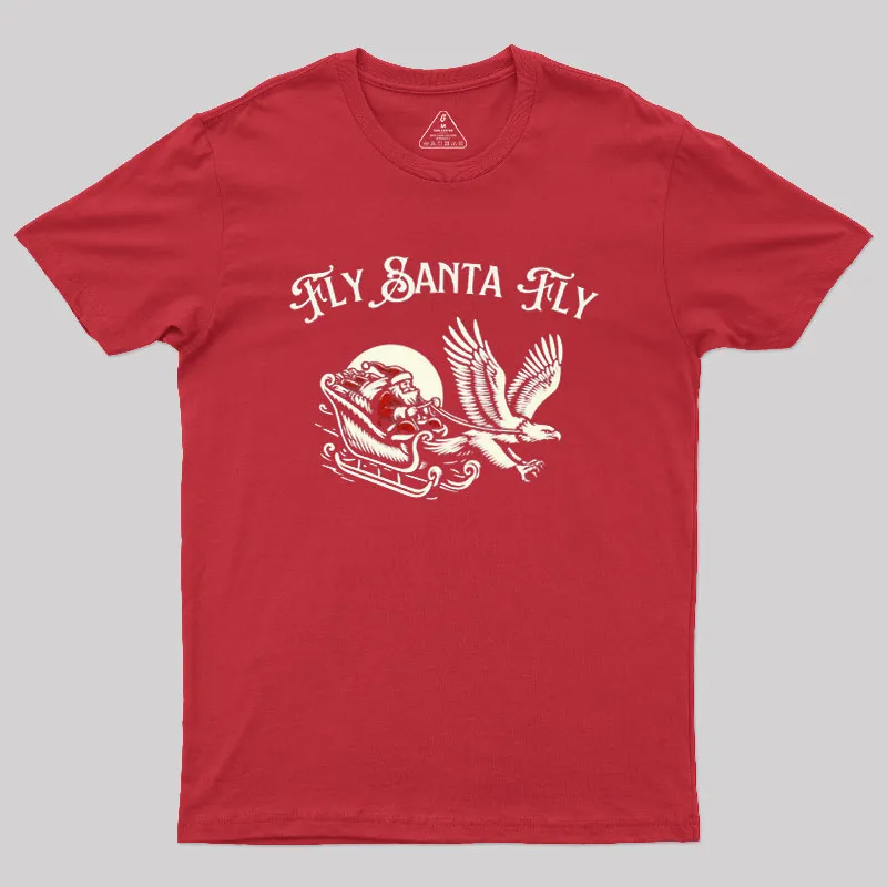 Fly Santa Fly Geek T-Shirt - Image 4
