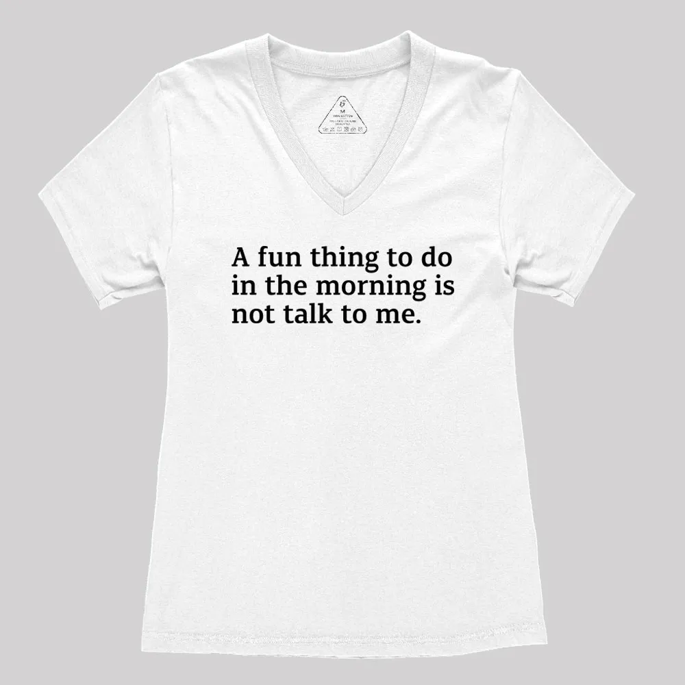 Not Talk To Me Geek Women's V-Neck T-shirt - Image 4