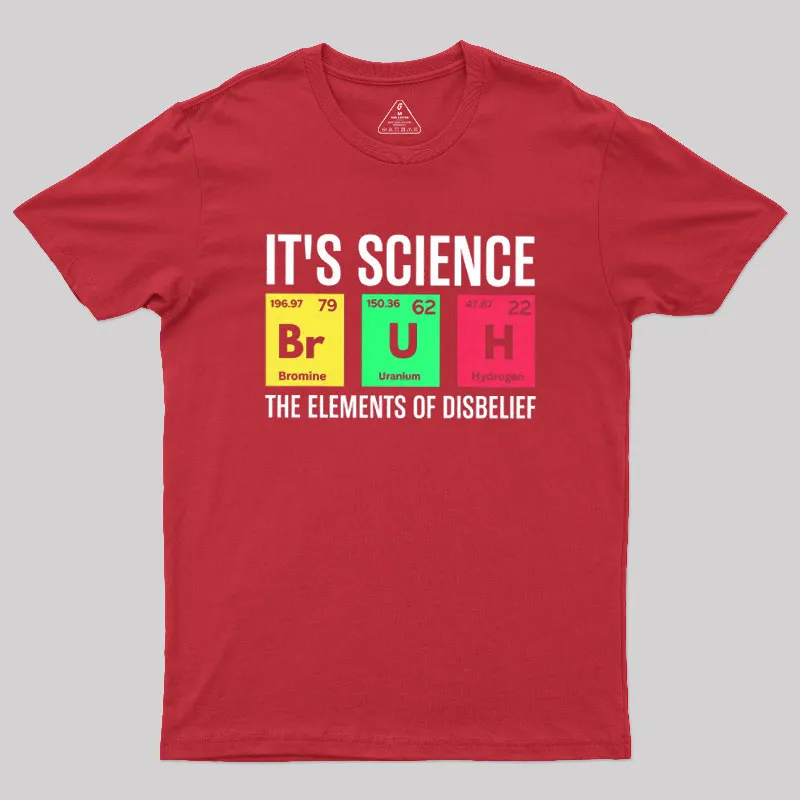 Funny Periodic Table Science Bruh Geek T-Shirt - Image 4