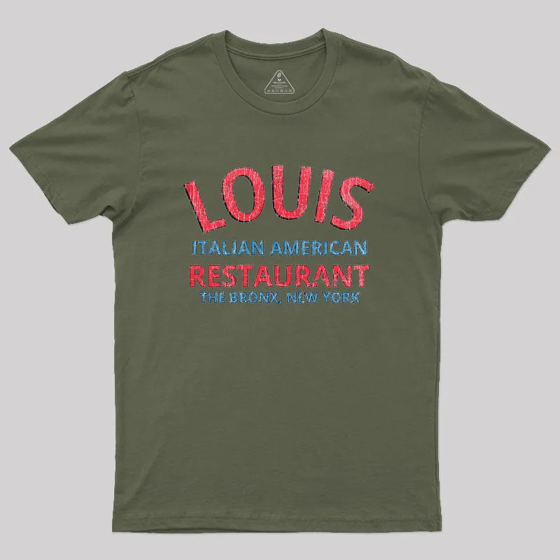 Alternative view of Louis Restaurant Godfather Geek T-Shirt