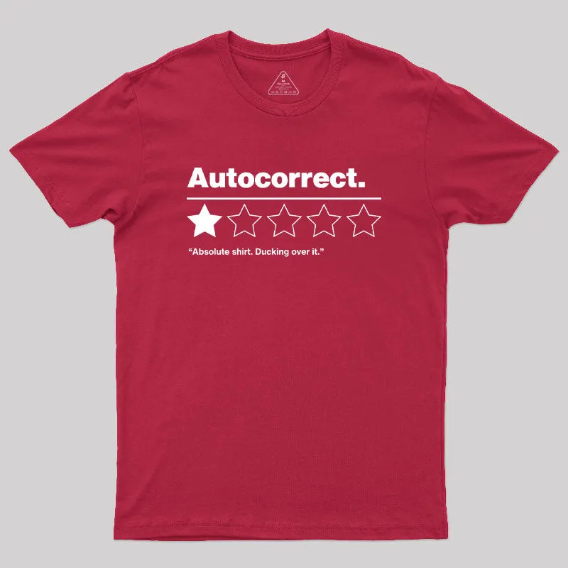 Autocorrect Ducking Over It Geek T-Shirt - Image 5